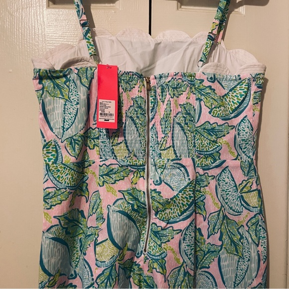 Spaghetti strap mini dress in pink and green tones  by Lilly Pulitzer size 12 - Picture 5 of 8